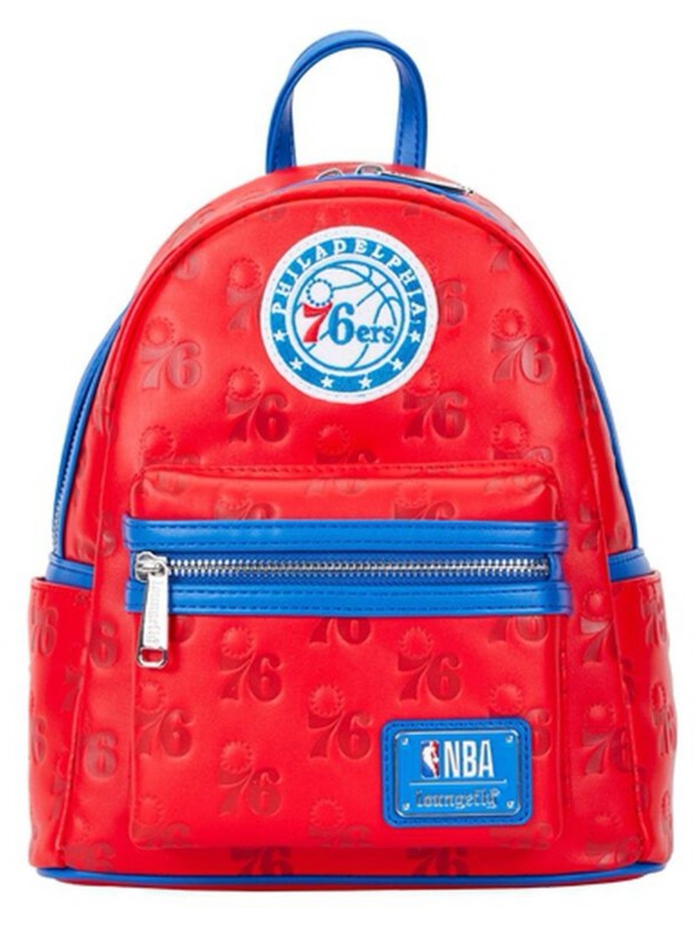 Loungefly NBA Philadelphia 76ers Logo Red, White & Blue Mini Backpack